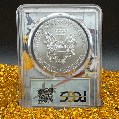 2013 Burnished $1 American Silver Eagle PCGS SP70 West Point Fighter Jet Label 1 of 22 Mint
