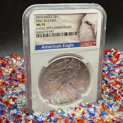 2016 $1 American Silver Eagle NGC MS70 First Releases Mint Condition