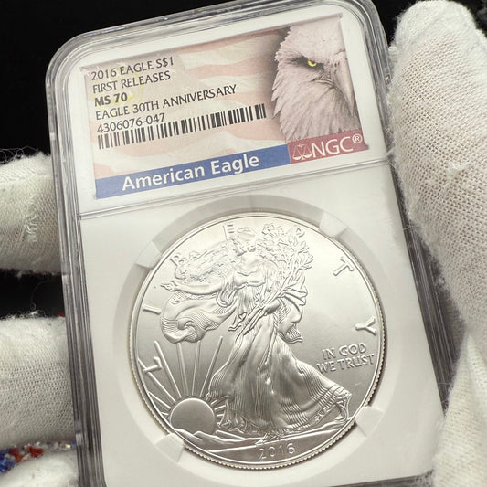 2016 $1 American Silver Eagle NGC MS70 First Releases Mint Condition