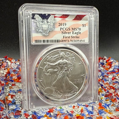 2019 $1 American Silver Eagle PCGS MS70 First Strike