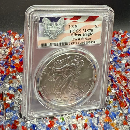 2019 $1 American Silver Eagle PCGS MS70 First Strike
