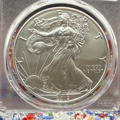 2019 $1 American Silver Eagle PCGS MS70 First Strike