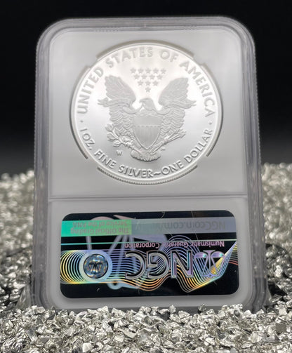 Proof 2021 (W) $1 American Silver Eagle NGC PF70 Type 1 Congratulations Set Modern Brown Label Mint Condition (Rare 1 of 984)