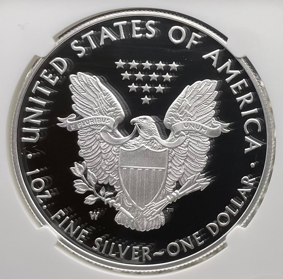 Proof 2021 (W) $1 American Silver Eagle NGC PF70 Type 1 Congratulations Set Modern Brown Label Mint Condition (Rare 1 of 984)