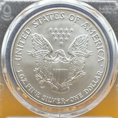 2007 Burnished $1 American Silver Eagle PCGS SP70 Thomas Cleveland Signed Rare Arrows Label 1 of 8 Mint