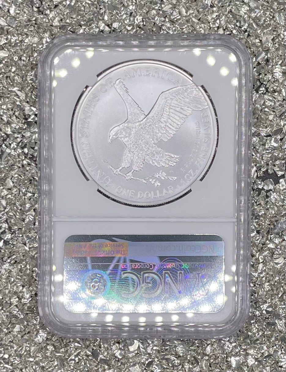 2021 (S) $1 American Silver Eagle NGC MS70 ER Emergency Issue Blue Label Mint Condition (Rare 1 of 2,201)