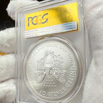 2011 San Francisco $1 American Silver Eagle PCGS MS70 Gold Foil Label