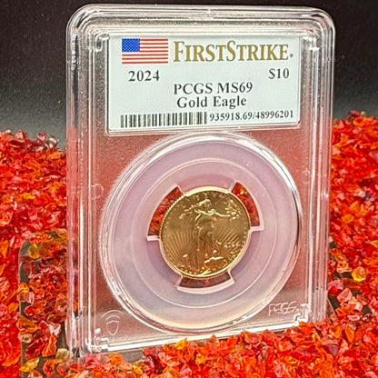2024 $10 American Gold Eagle PCGS MS69 First Strike Flag Label (Rare 1 of 58)