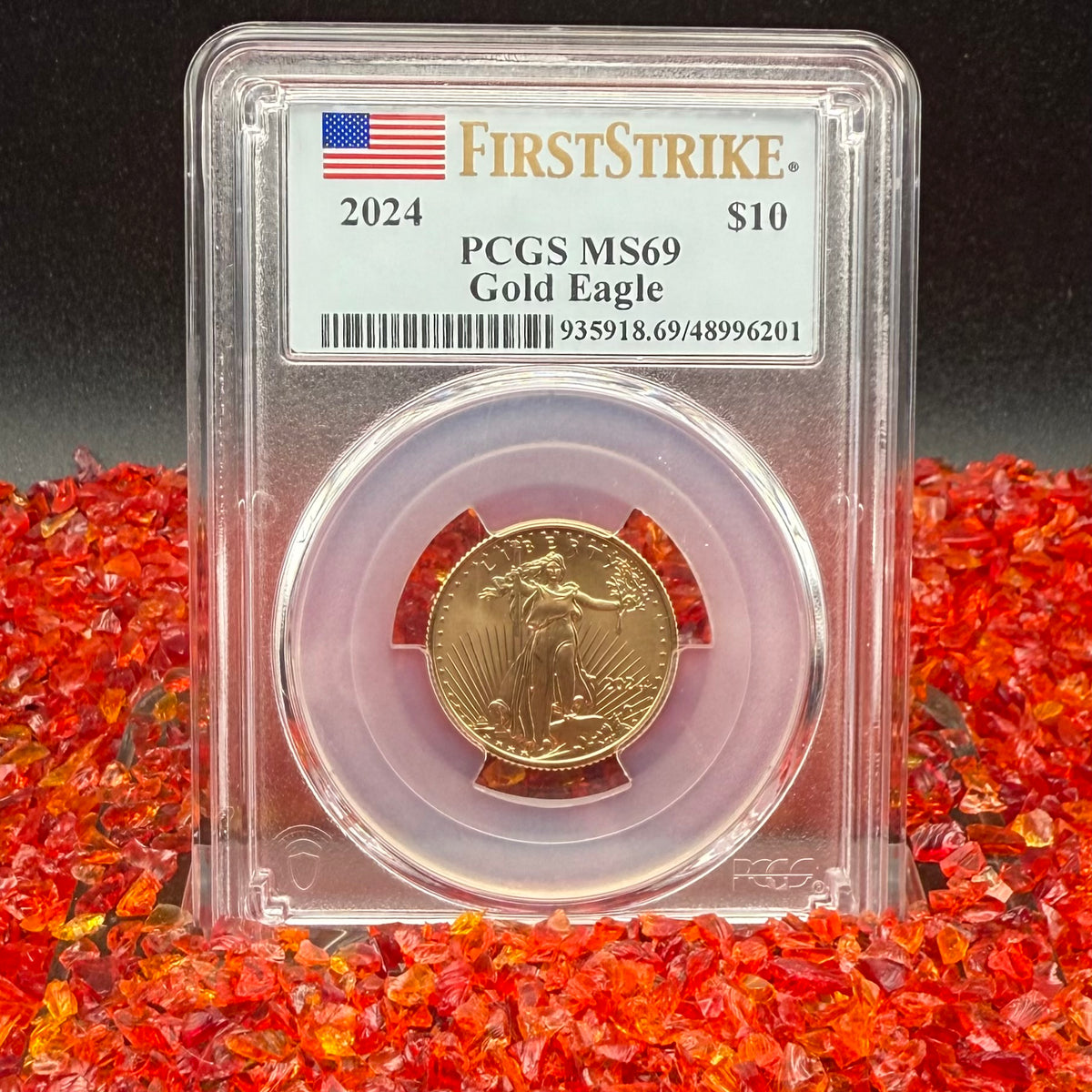 2024 $10 American Gold Eagle PCGS MS69 First Strike Flag Label (Rare 1 of 58)
