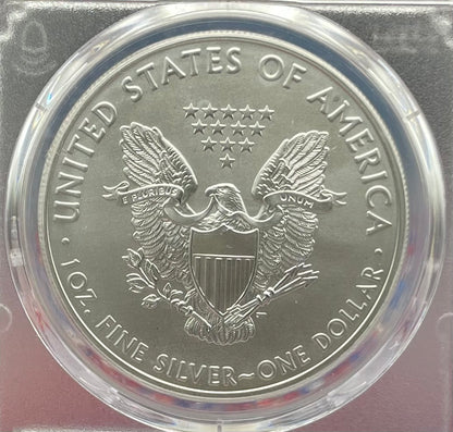2021 (S) $1 American Silver Eagle PCGS MS70 FDOI Type 1 Reagan Legacy Series Signed Label (1 of 529)
