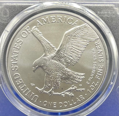 2023 $1 American Silver Eagle PCGS MS70 First Strike Silver Foil Label (Rare 1 of 2023)