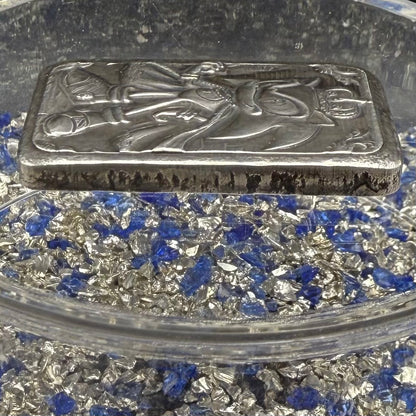 'Sonic King Bar' 1.5 oz .999 Fine Silver Bar, Hand Crafted by St Bee's in England, Shiny Finish, Includes Wood Treasure Chest, COA, Mint Condition, Limited Edition