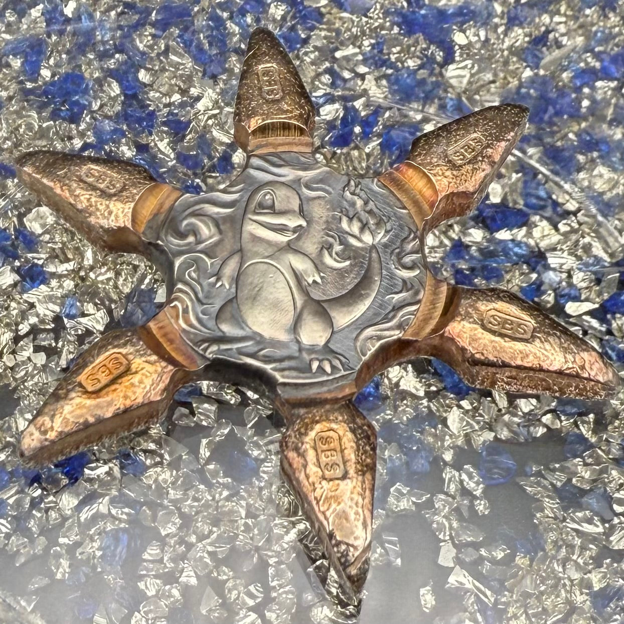 Pokémon 'Charmander Star' 1.1 oz .999 Fine Silver Star Hand Crafted by St Bee's in England, Shiny Finish, Includes Poké Ball & COA, Mint Condition, Limited Edition