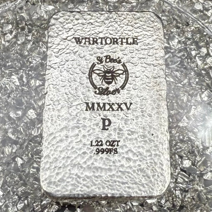 'Pokémon Wartortle Bar' 1.22 oz .999 Fine Silver Bar, Hand Crafted by St Bee's in England, Shiny Finish, Includes Wood Treasure Chest, COA, Mint Condition (Prototype)