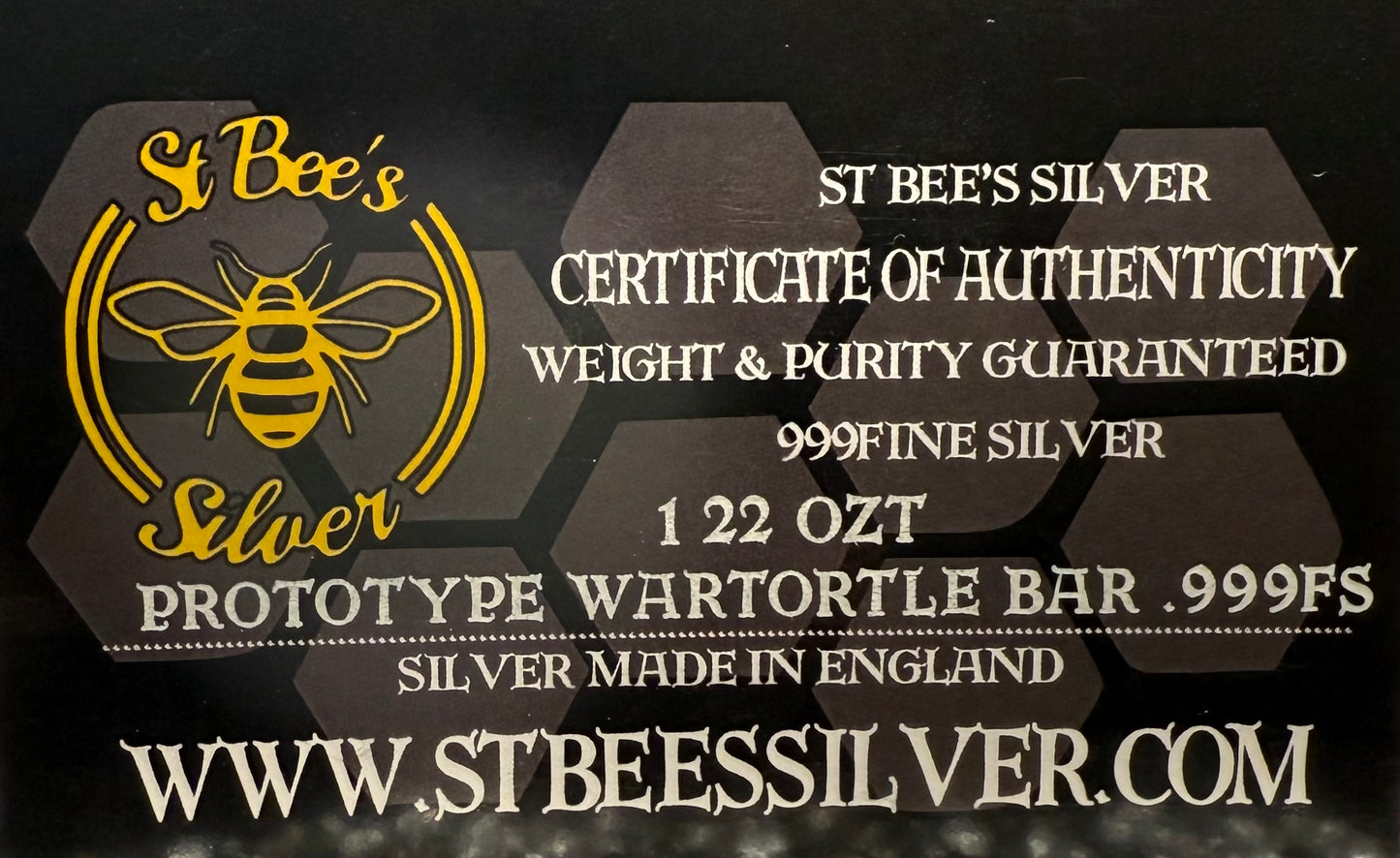 'Pokémon Wartortle Bar' 1.22 oz .999 Fine Silver Bar, Hand Crafted by St Bee's in England, Shiny Finish, Includes Wood Treasure Chest, COA, Mint Condition (Prototype)