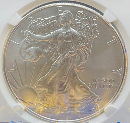 2014 (W) $1 American Silver Eagle NGC MS70 West Point Gold Star Label Mint Condition (Rare 1 of 18,292)