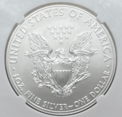 2014 (W) $1 American Silver Eagle NGC MS70 West Point Gold Star Label Mint Condition (Rare 1 of 18,292)