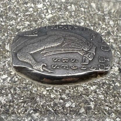 'Egyptian series Osiris' 1 oz .999 Pure Silver Nugget Hand Crafted by St Bee's in England, Satin Finish, Includes Wooden Box & COA, Mint Condition Limited Edition