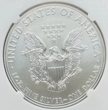 2014 (W) $1 American Silver Eagle NGC MS70 West Point Gold Star Label (Rare 1 of 18,292)