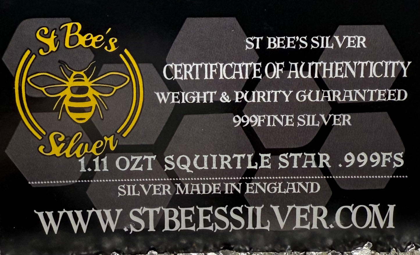 Pokémon 'Squirtle Star' 1.11 oz .999 Fine Silver Star Hand Crafted by St Bee's in England, Shiny Finish, Includes Poké Ball & COA, Mint Condition, Limited Edition