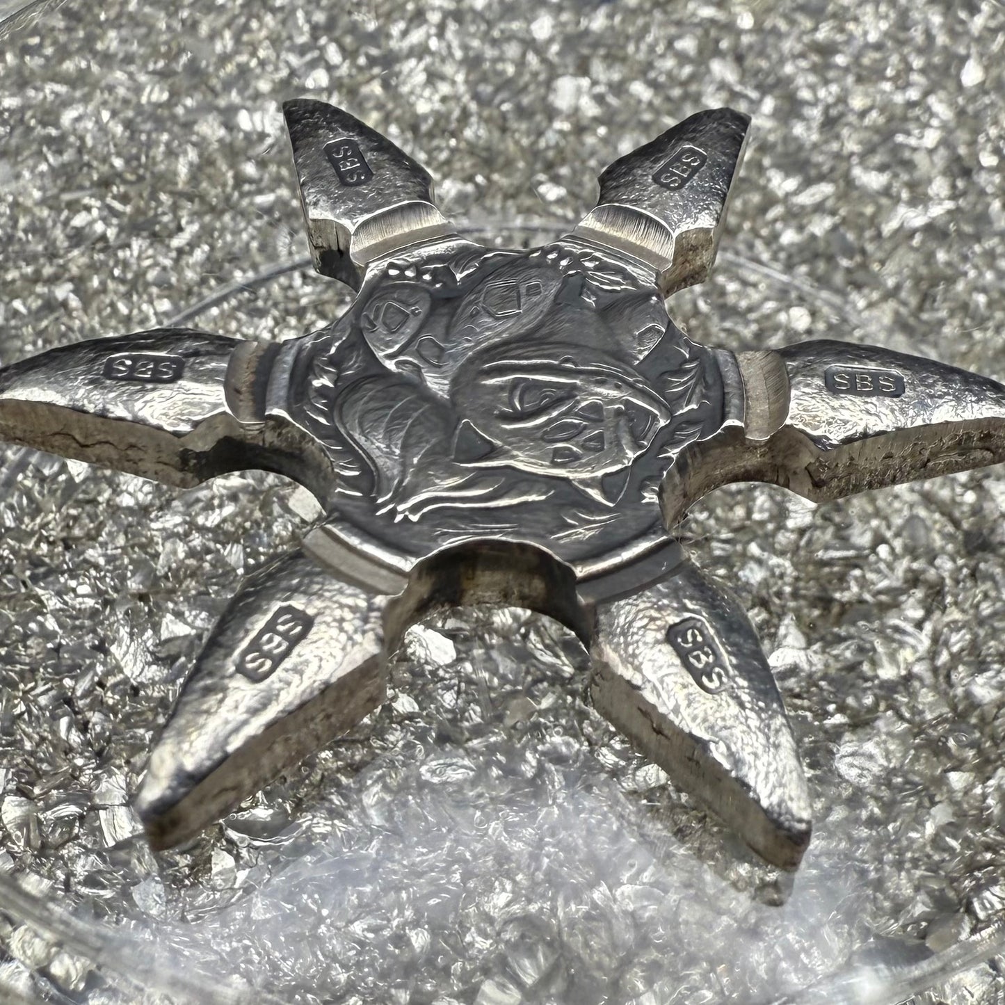 Pokémon 'Bulbasaur Star' 1.09 oz .999 Fine Silver Star Hand Crafted by St Bee's in England, Shiny Finish, Includes Poké Ball & COA, Mint Condition, Limited Edition