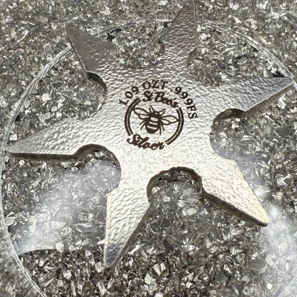 Pokémon 'Bulbasaur Star' 1.09 oz .999 Fine Silver Star Hand Crafted by St Bee's in England, Shiny Finish, Includes Poké Ball & COA, Mint Condition, Limited Edition