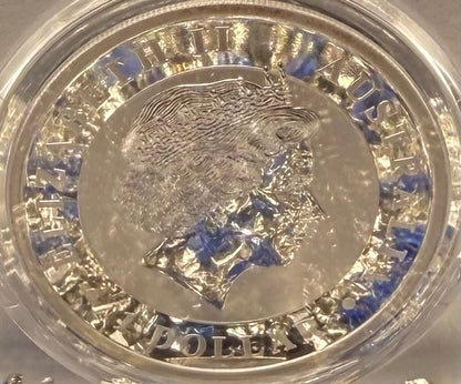 2017 P Silver $1 Australia Silver Dollar PCGS First Strike MS70 Australia Kookaburra - Shark Privy (1 of 358) Mint