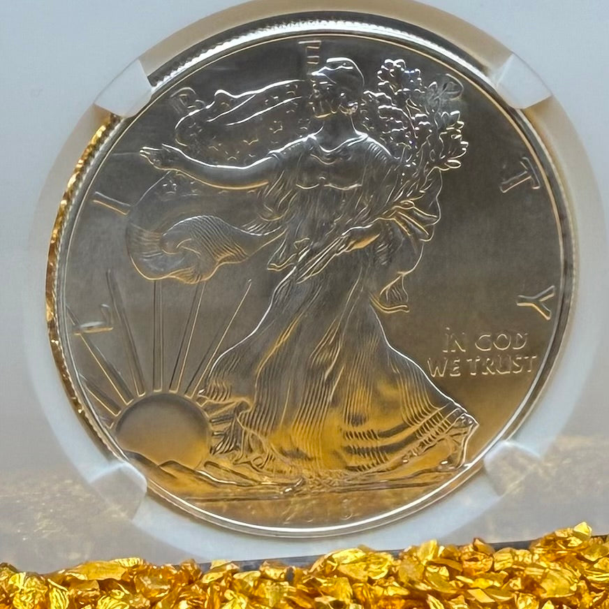 2016 W $1 American Silver Eagle NGC MS70 Mercanti Signed ANA Surfer Label