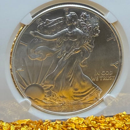 2016 W $1 American Silver Eagle NGC MS70 Mercanti Signed ANA Surfer Label