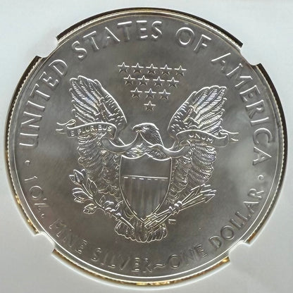 2016 W $1 American Silver Eagle NGC MS70 Mercanti Signed ANA Surfer Label