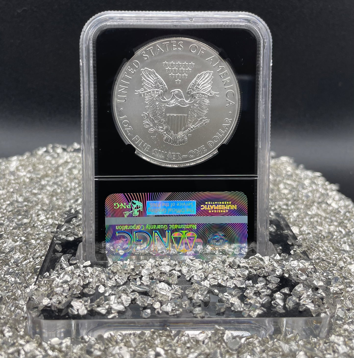 Burnished 2015 (W) $1 American Silver Eagle NGC MS70 First Day of Issue Black Core Gold Star Label Mint Condition (1 of 6,091)