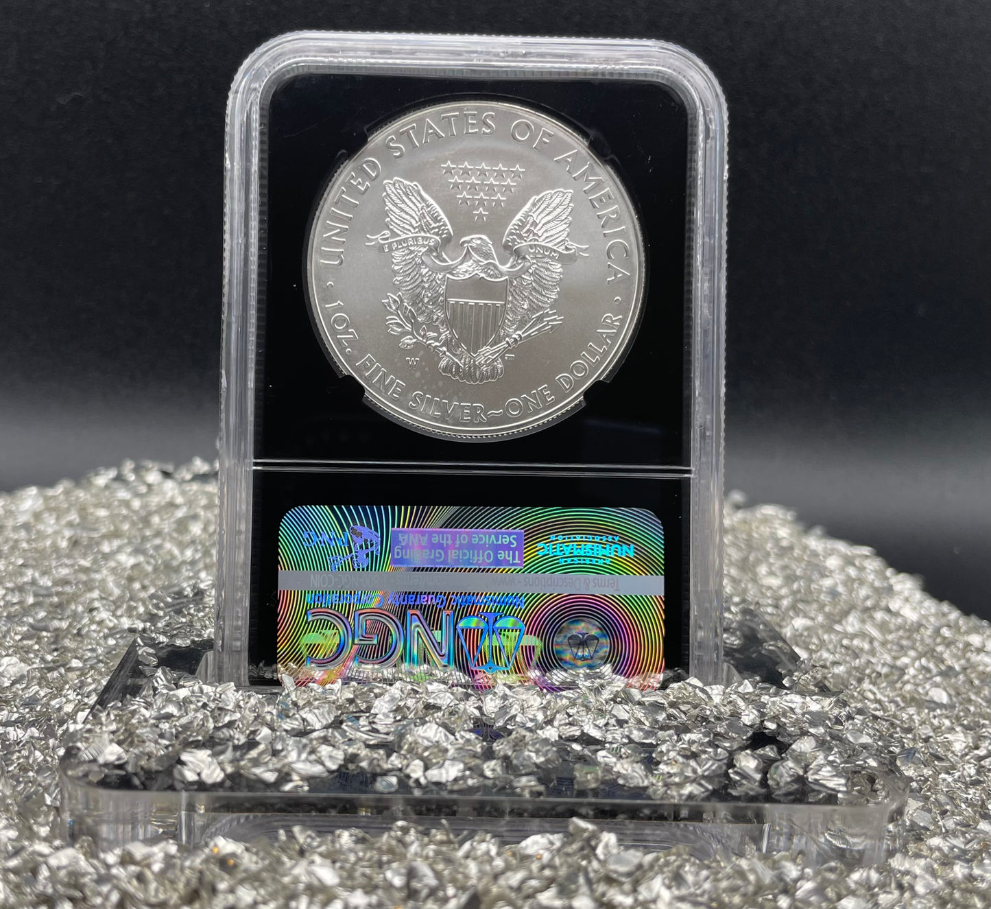 Burnished 2015 (W) $1 American Silver Eagle NGC MS70 First Day of Issue Black Core Gold Star Label Mint Condition (1 of 6,091)