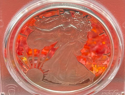 Proof 2020 (S) $1 American Silver Eagle PCGS PR70DCAM FDOI American Flag Label Jim Peed Signed Label Mint Condition (1 of 1,295)