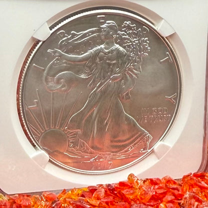2017 $1 American Silver Eagle NGC MS70 Early Releases 225th Anniversary Mint Condition