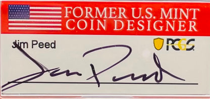 Proof 2020 (S) $1 American Silver Eagle PCGS PR70DCAM FDOI American Flag Label Jim Peed Signed Label Mint Condition (1 of 1,295)