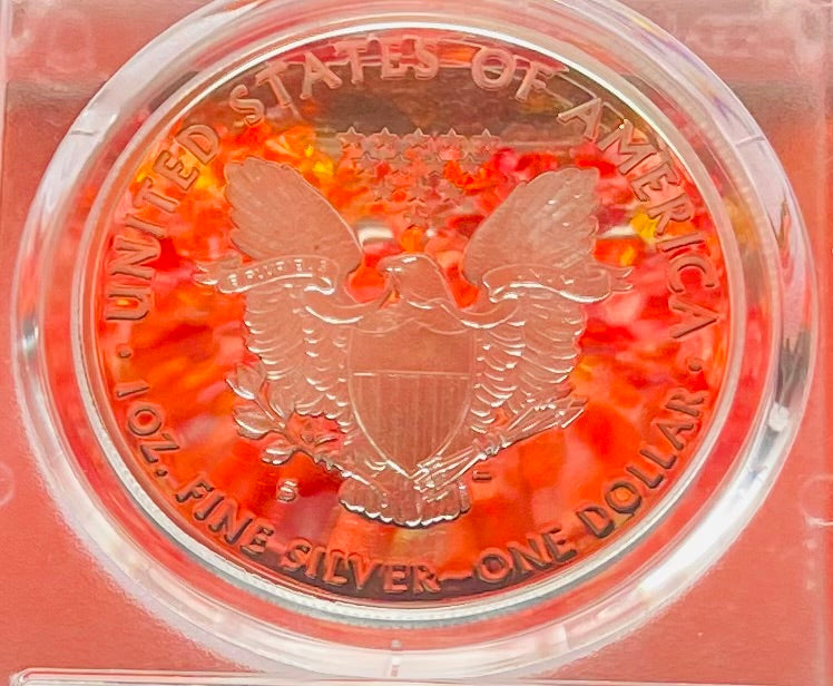 Proof 2020 (S) $1 American Silver Eagle PCGS PR70DCAM FDOI American Flag Label Jim Peed Signed Label Mint Condition (1 of 1,295)