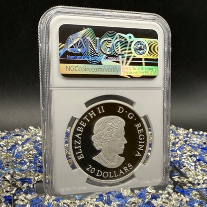 2019 $20 Canada Silver Dollar PCGS PR70DCAM Sky Wonders Fire Rainbow Colorized (1 of 12) Mint!