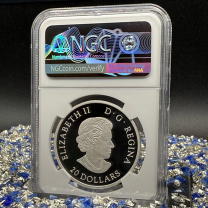 2019 $20 Canada Silver Dollar PCGS PR70DCAM Sky Wonders Fire Rainbow Colorized (1 of 12) Mint!