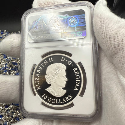 2019 $20 Canada Silver Dollar PCGS PR70DCAM Sky Wonders Fire Rainbow Colorized (1 of 12) Mint!