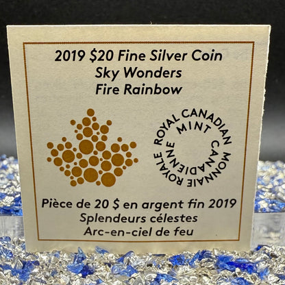 2019 $20 Canada Silver Dollar PCGS PR70DCAM Sky Wonders Fire Rainbow Colorized (1 of 12) Mint!