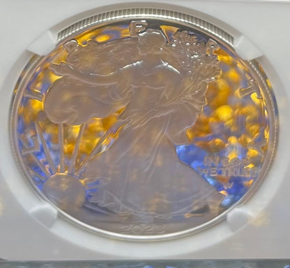 Proof 2023 (W) $1 American Silver Eagle NGC PF70 First Releases Congratulations Set Eagle Mountain Label Mint Condition (1 of 433)