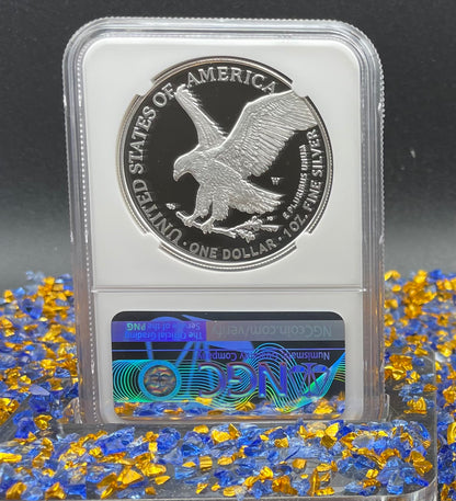 Proof 2023 (W) $1 American Silver Eagle NGC PF70 First Releases Congratulations Set Eagle Mountain Label Mint Condition (1 of 433)