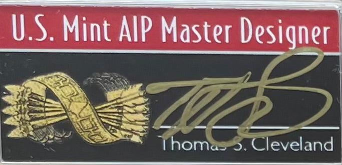 2022 $1 American Silver Eagle PCGS MS70 First Strike U.S. Mint AIP Master Designer Thomas Cleveland Signed Label (1 of 500)