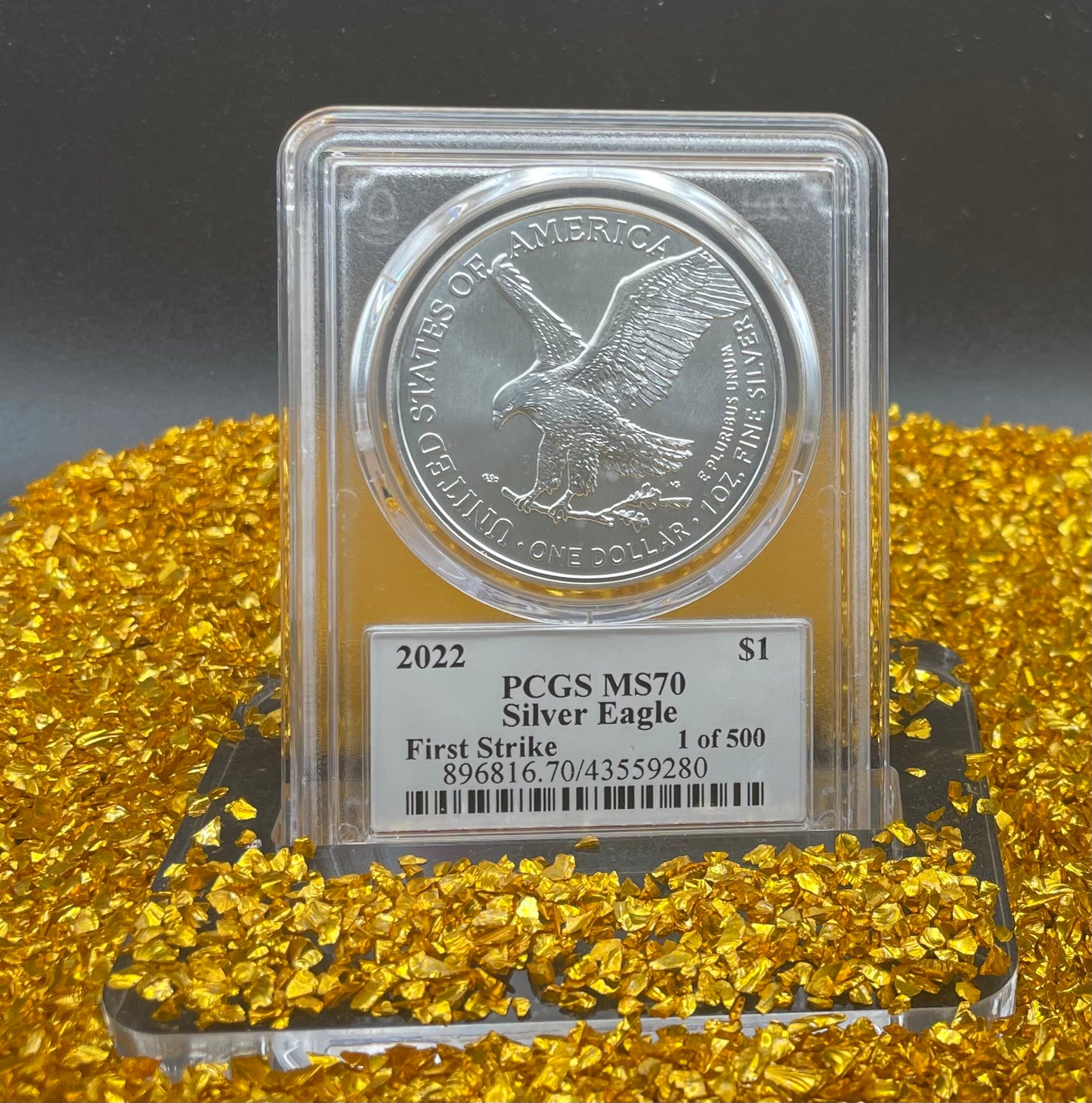 2022 $1 American Silver Eagle PCGS MS70 First Strike U.S. Mint AIP Master Designer Thomas Cleveland Signed Label (1 of 500)