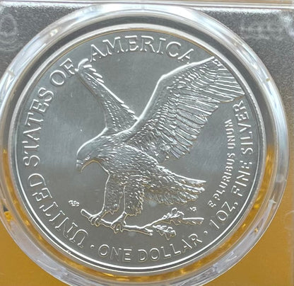 2022 $1 American Silver Eagle PCGS MS70 First Strike U.S. Mint AIP Master Designer Thomas Cleveland Signed Label (1 of 500)