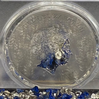 2022-P 1 oz Tuvaluan Silver Dollar $1 PCGS MS70 The Rising Sun - Black Flag (1 of 33) Mint!