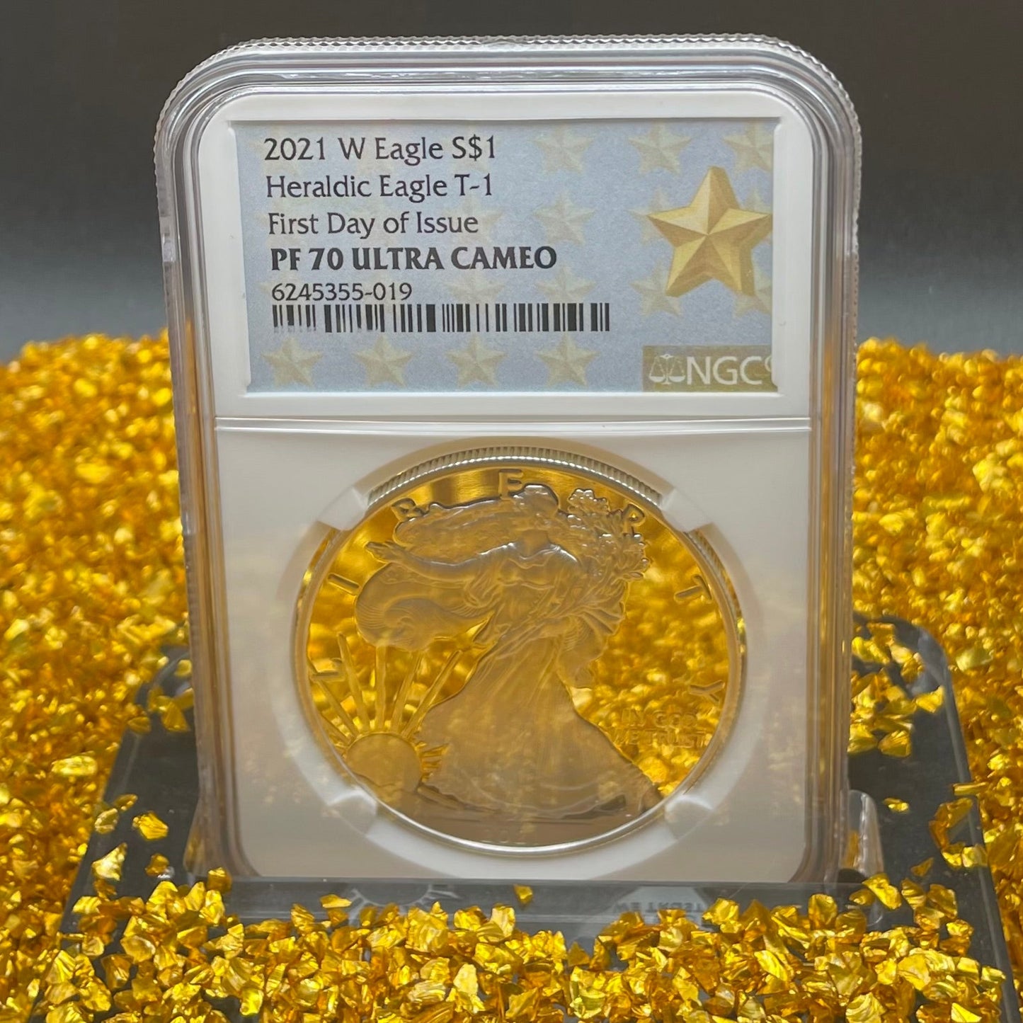Proof 2021 Type 1 (W) $1 American Silver Eagle NGC PF70 First Day of Issue West Point Gold Star Label Mint Condition (1 of 6,809)