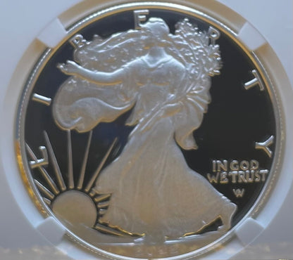 Proof 2022 (W) $1 American Silver Eagle NGC PF70 Early Releases Modern Blue Label Mint Condition (1 of 4,817)