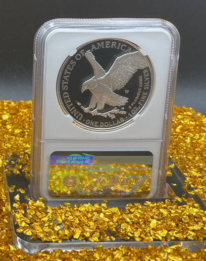 Proof 2022 (W) $1 American Silver Eagle NGC PF70 Early Releases Modern Blue Label Mint Condition (1 of 4,817)