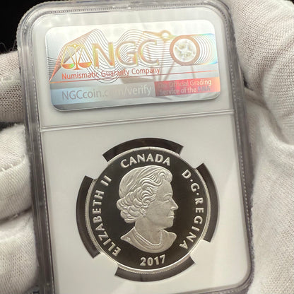 2017 $10 Canada Silver Dollar NGC PF70UC Colorized Matte Vancouver Canucks NHL Hockey Team (1 of 2) Mint!